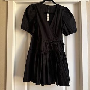 Black J Crew Mini Wrap Dress